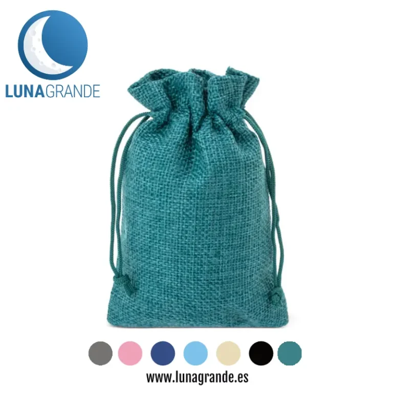 Bolsas de tela con cordón - turquesa