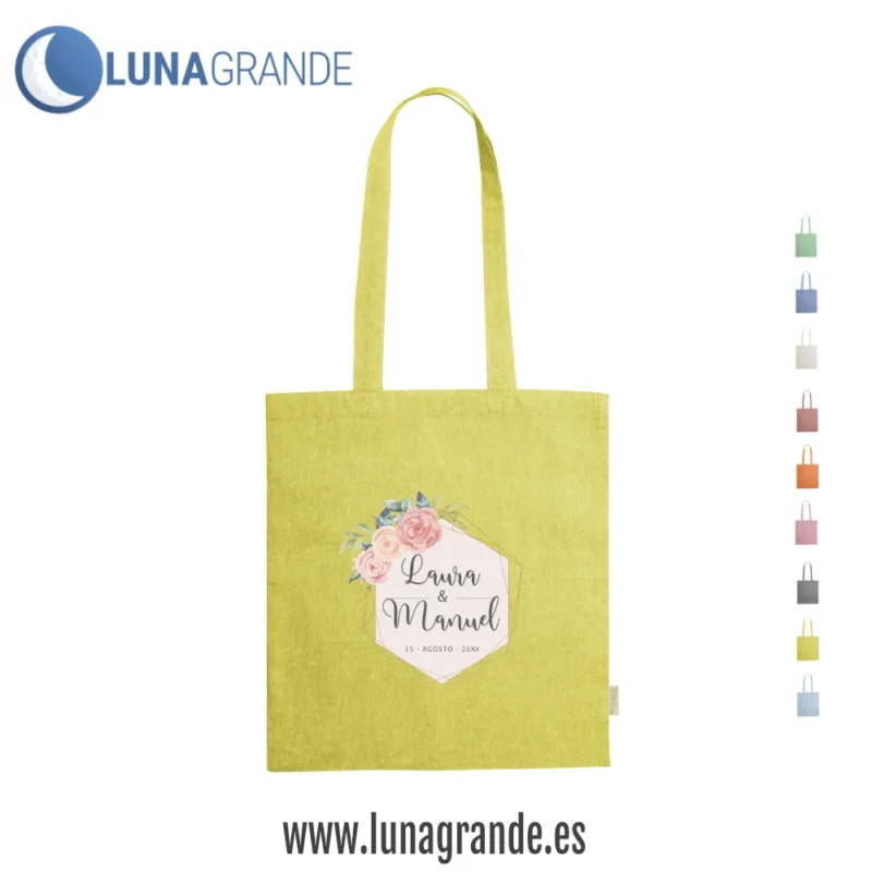Bolsas de tela para bodas todo color - floral - Amarillo