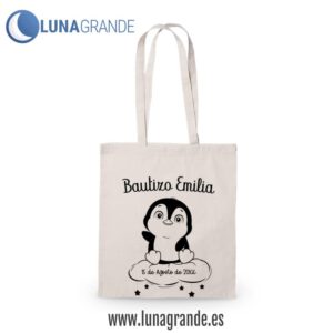 Bolsas para bautizo de tela - Pingüino