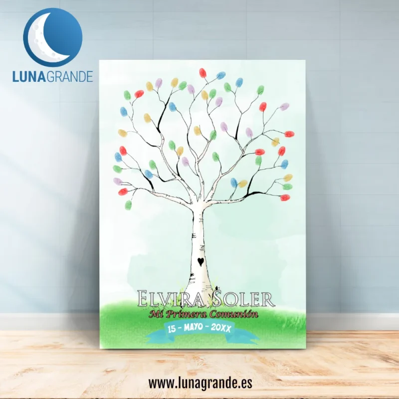 Cartel Árbol de Huellas - Primera Comunión