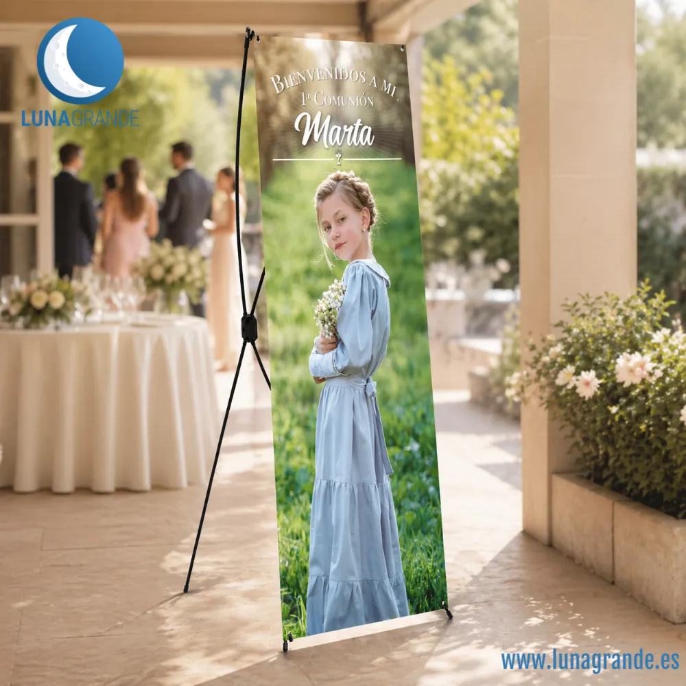 Cartel - Banner Bienvenida Comunión Cáliz destellos 2 Cartel Banner Comunión Cáliz Destellos 60 x 160