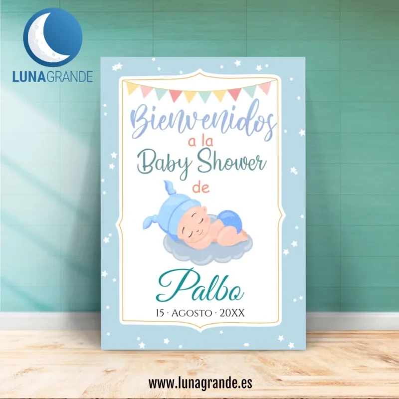 Cartel Bienvenida Baby Shower - 70 x 100