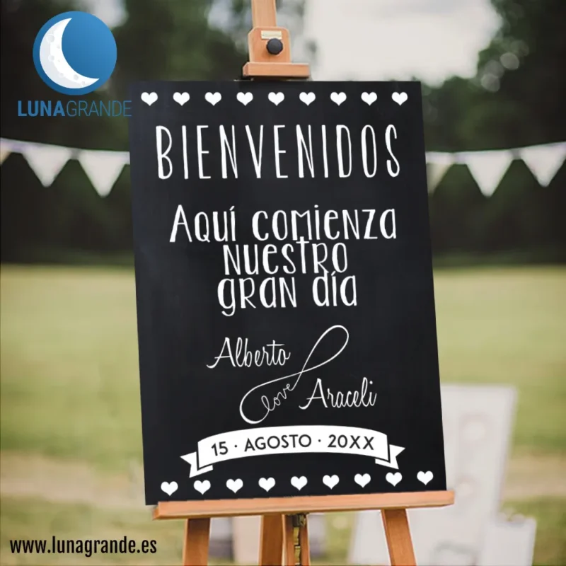 Cartel Bienvenida Boda - Gran Día 50 x 70