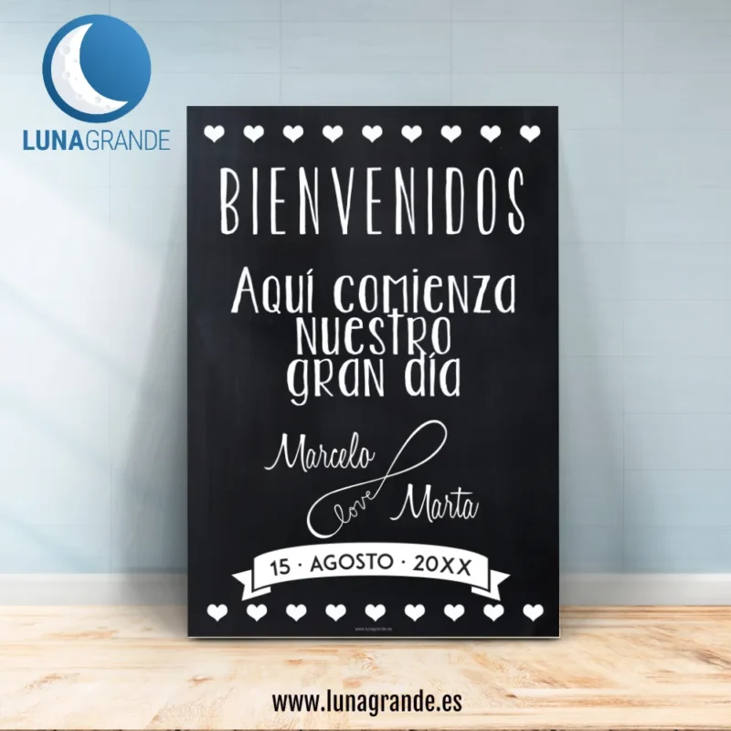 Cartel Bienvenida Boda - Gran Día 70 x 100