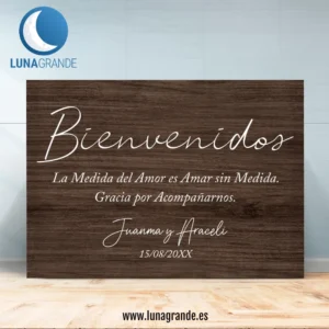 Cartel Bienvenida Boda - La medida del amor - 70 x 100