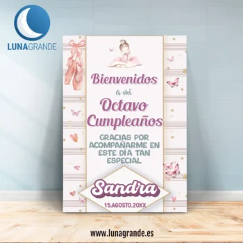 Cartel Bienvenida Cumpleaños Ballet - Partitura