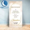 Cartel Bienvenida Primera Comunión dorado - 70 x 140 Sin Soporte