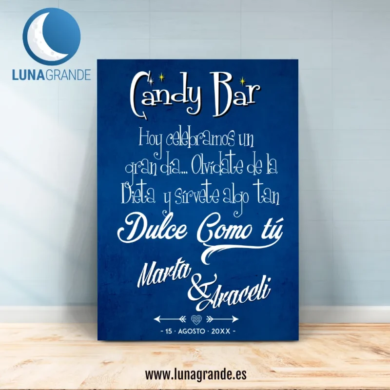 Cartel Mesas Dulces Candy Bar Pizarra - Envíos Gratis