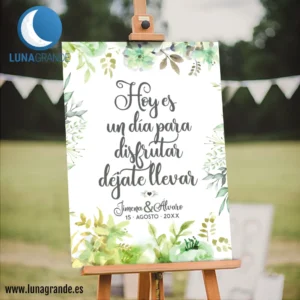 Cartel Hoy es un día para disfrutar - Déjate llevar - 50 x 70