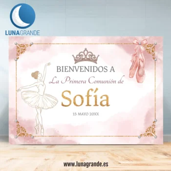 Cartel Primera Comunión Bienvenida - Ballet Corona
