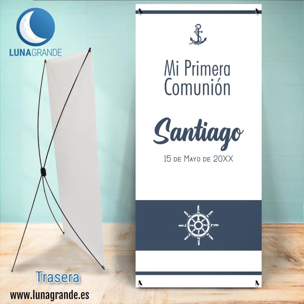 Cartel - Banner Bienvenida Comunión - Marinero 1 Cartel-banner Bienvenida comunión Marinero Minimalista