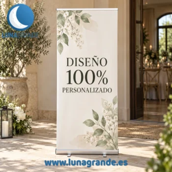 Cartel de Bienvenida enrollable totalmente personalizado y con envío gratis