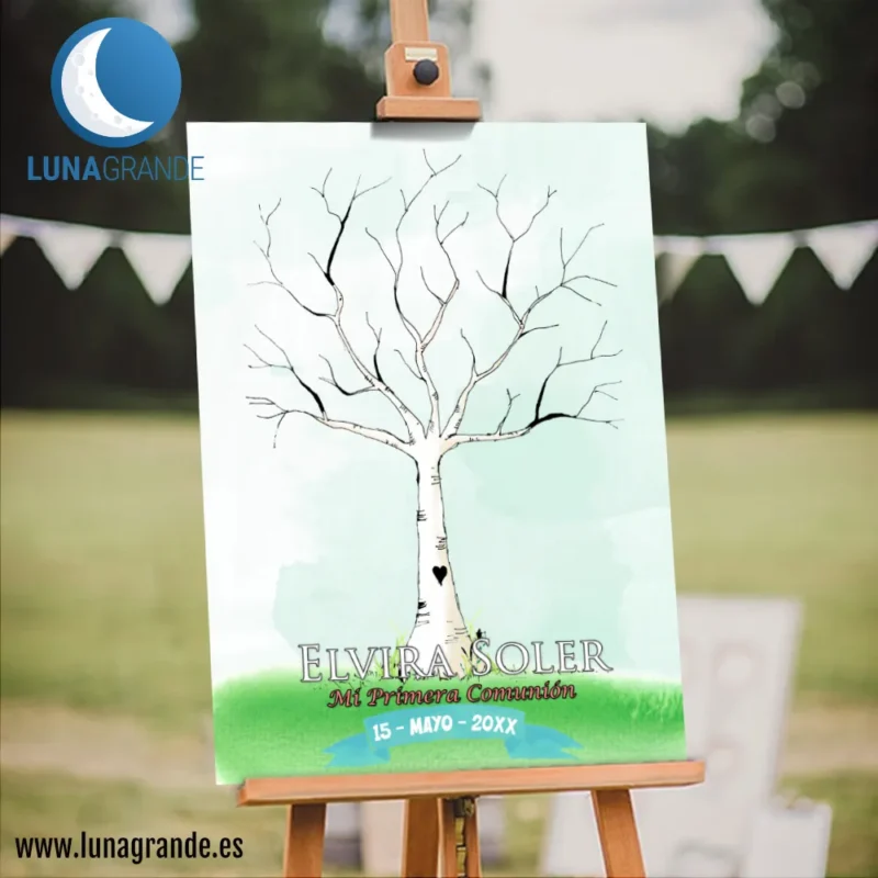 Cartel de Comunión - Árbol de Huellas