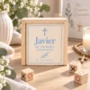 Detalles invitados Primera comunión - Tres en raya madera - personalizado - Cruz
