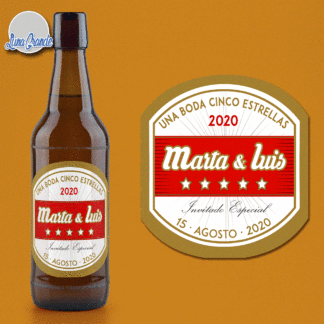 Etiqueta Cerveza personalizada Mahou