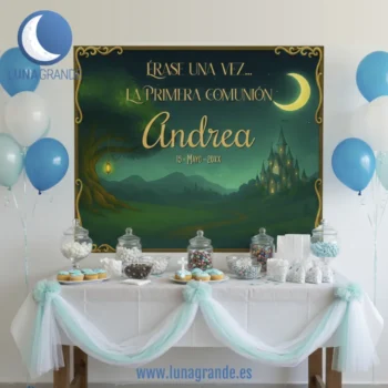 fondo comunión princesas para mesa de chuches calidad fotográfica