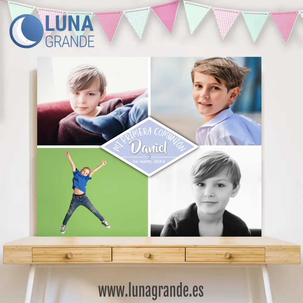 Fondo Mesa Dulce Comunión Foto Collage 4 Fondo Candy Bar Primera Comunión Fotos - Collage