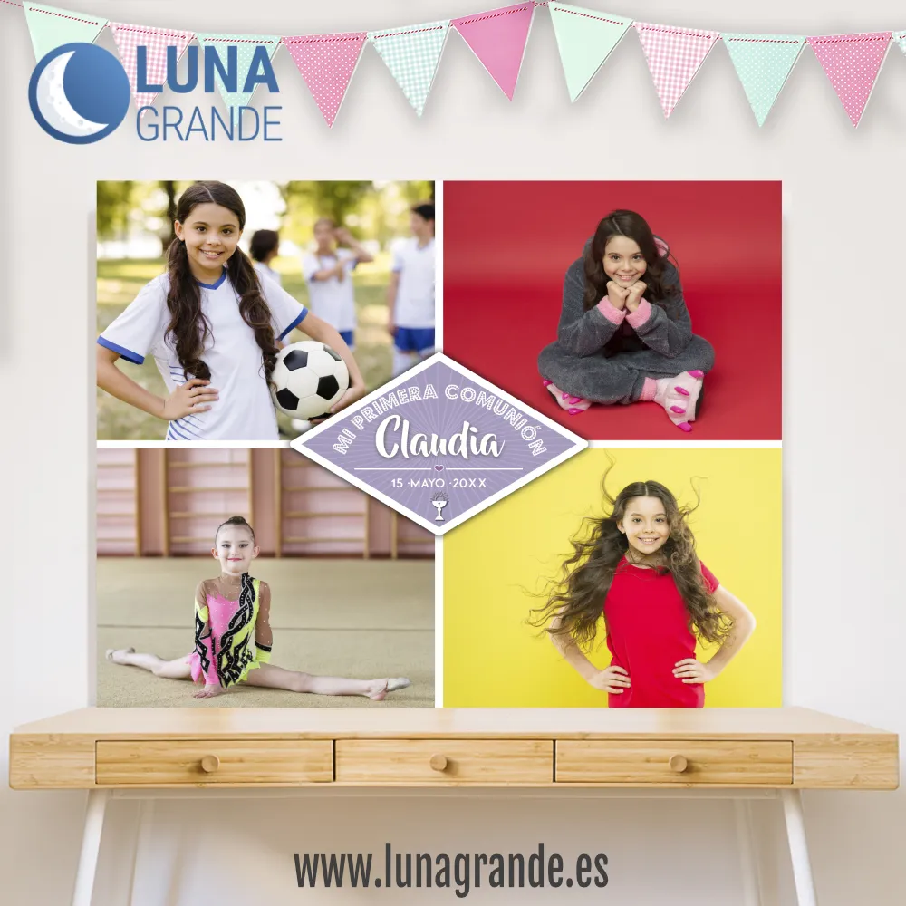 Fondo Mesa Dulce Comunión Foto Collage 3 Fondos Candy Bar Primera Comunión Fotos - Collage