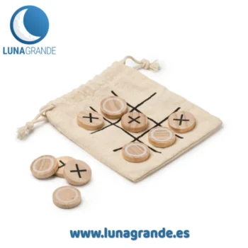 Juegos 3 en raya ecológicos en madera y algodón