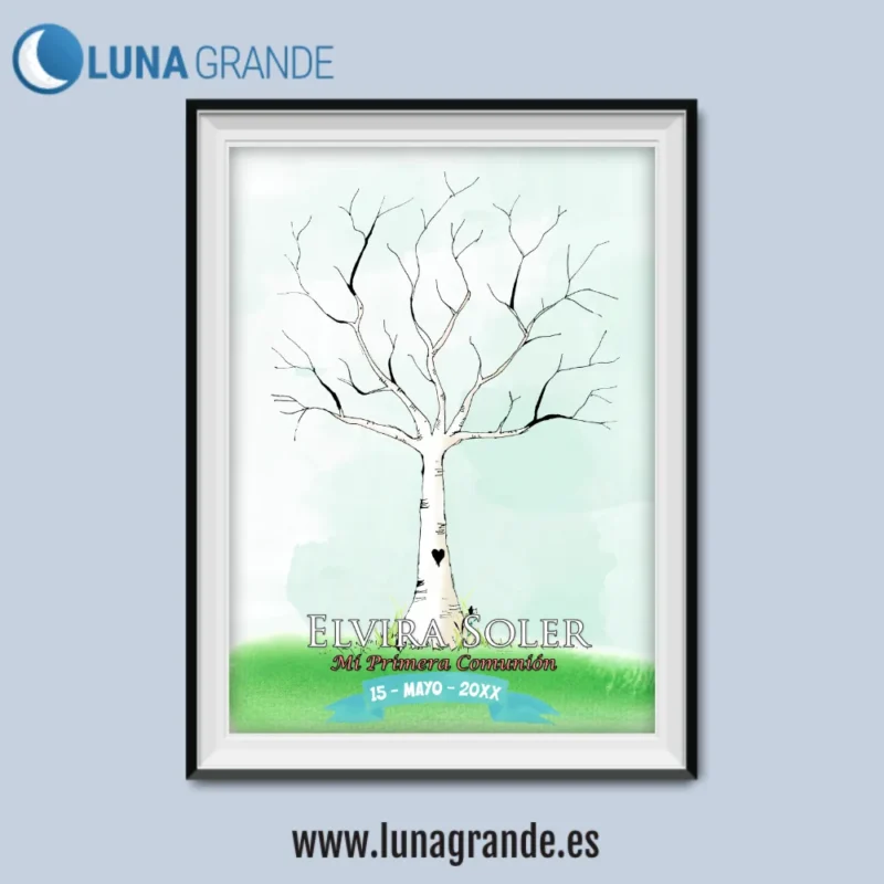 Lámina Árbol de huellas para Comuniones