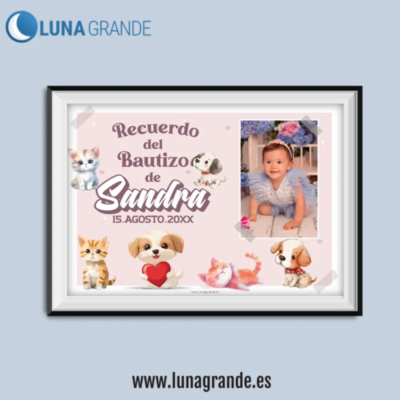 Lámina Recuerdo Bautizo A3