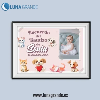 Lámina Recuerdo Bautizo A4
