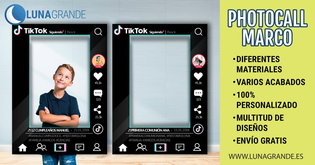 Photocall Marco TikTok - Personalizado y Envío Gratis