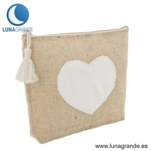 Neceser ecológico de yute y algodón