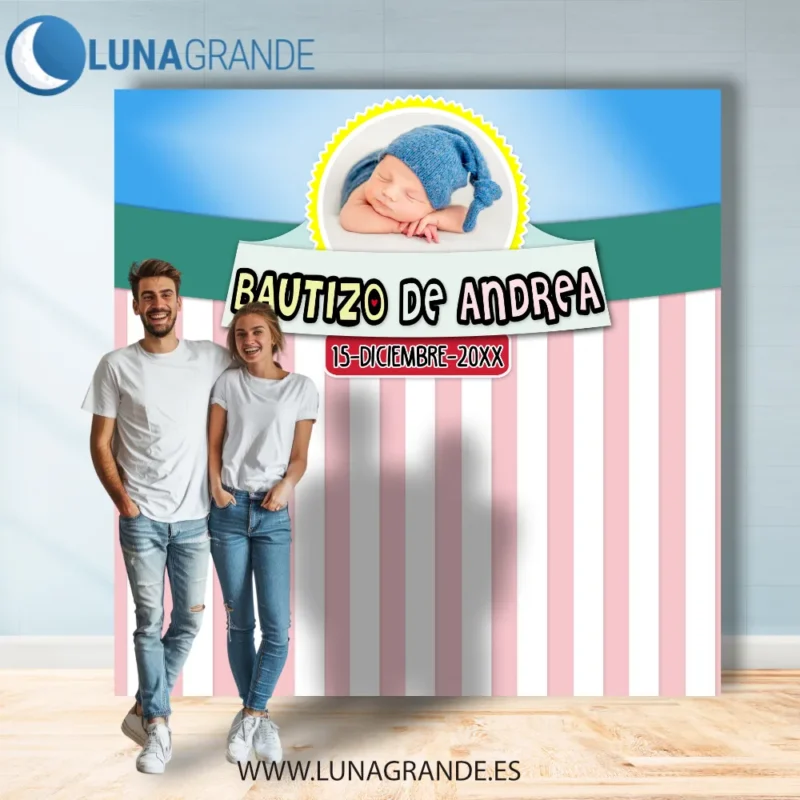Photocall Bautizo niña con foto