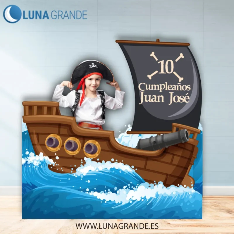Photocall Cumpleaños infantil Barco Pirata