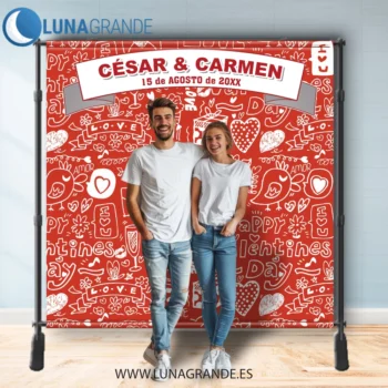 Photocall Fondo boda premium - love mosaico