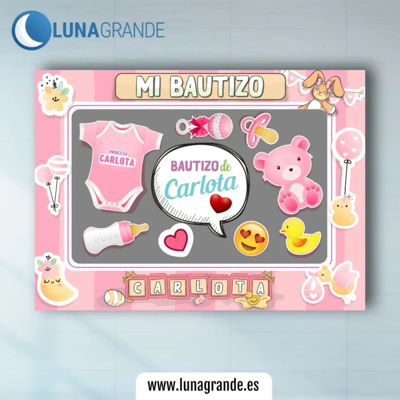 Photocall Marco para Bautizos niña - Atrezzo