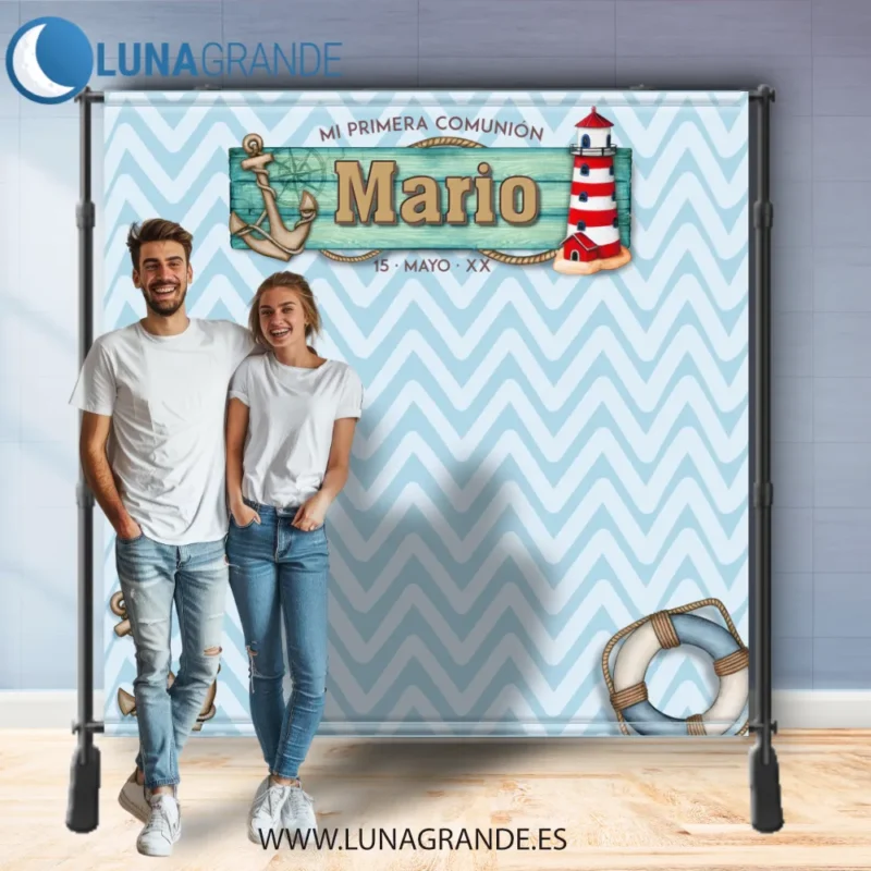 Photocall Primera Comunión Marinero Personalizado