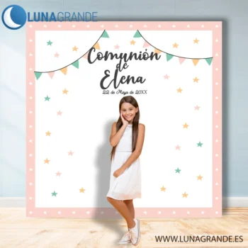 Photocall Fondo para comuniones Rosa