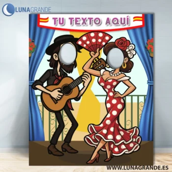 Inicio - Català 11 detalle photocall flamenco pareja bailaora y guitarrista