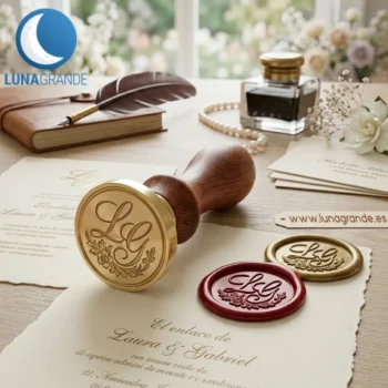 Sello de lacre con iniciales