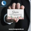 Tarjetas de agradecimiento - Diseño floral anónimas - pequeñas