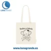 Bolsa de tela para bautizo personalizada con elefante en negro