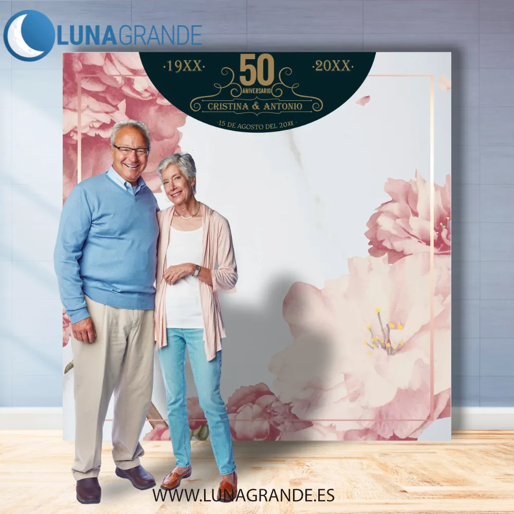 Photocall Aniversario Floral 1 photocall para aniversarios de boda